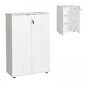 Ντουλάπι γραφείου Rio με κλειδαριά χρώμα λευκό 72x34x109εκ.