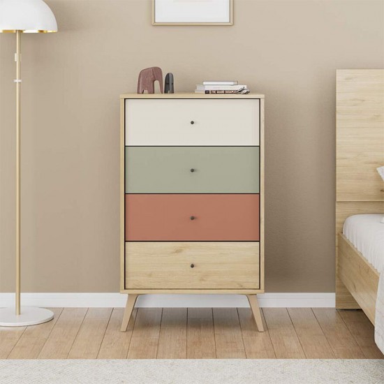 Συρταριέρα Terra χρώμα florida oak 60x44x100εκ.