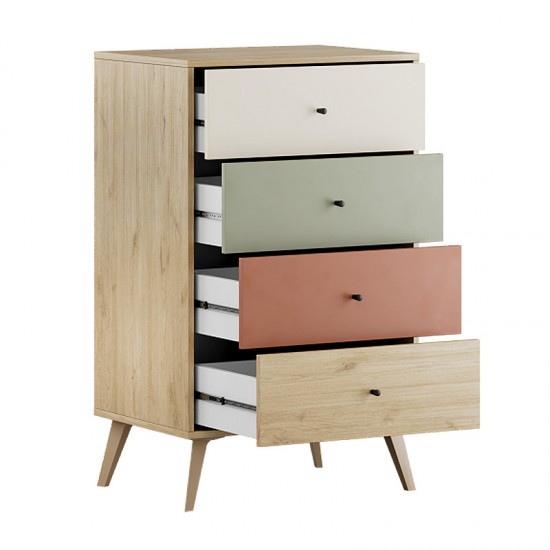 Συρταριέρα Terra χρώμα florida oak 60x44x100εκ.