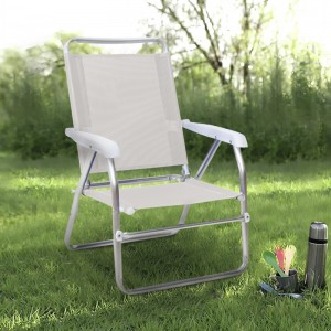 Καρεκλάκι παραλίας Alu αλουμινίου χρώμα λευκό 54x52x80εκ.