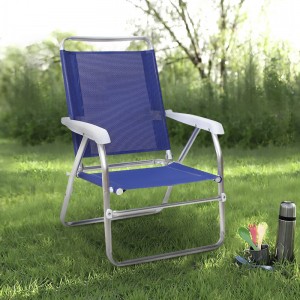 Καρεκλάκι παραλίας Alu αλουμινίου χρώμα μπλε 54x52x80εκ.