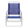 Καρεκλάκι παραλίας Alu αλουμινίου χρώμα μπλε 54x52x80εκ.