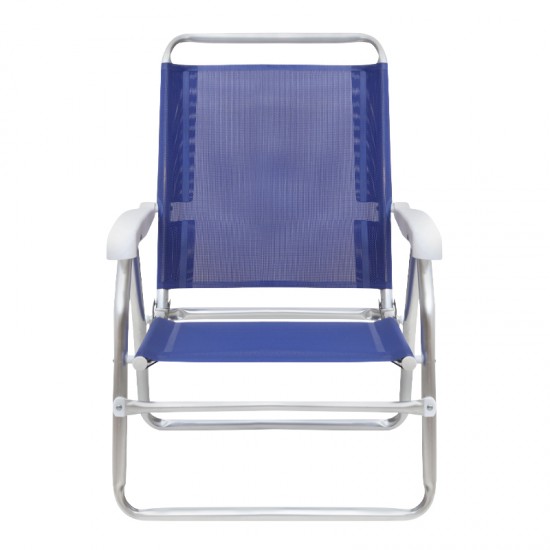 Καρεκλάκι παραλίας Alu αλουμινίου χρώμα μπλε 54x52x80εκ.