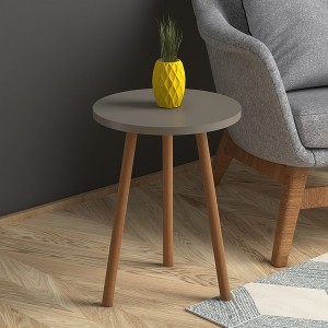 Βοηθητικό τραπεζάκι Roma από μελαμίνη χρώμα cappuccino 33,5x33,5x46εκ.