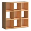 Βιβλιοθήκη Cube από μελαμίνη χρώμα oak 90x30x90εκ.