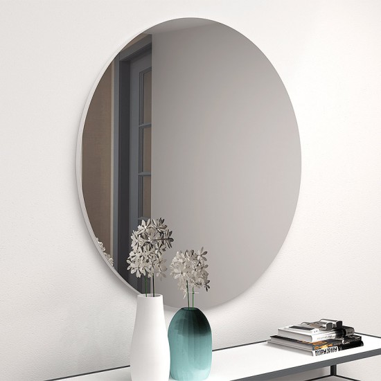Καθρέφτης τοίχου Losta με μελαμίνη χρώμα λευκό 60x60x2,2εκ.