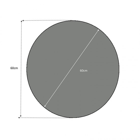 Καθρέφτης τοίχου Losta με μελαμίνη χρώμα λευκό 60x60x2,2εκ.