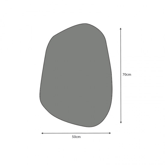 Καθρέφτης τοίχου Denza με μελαμίνη χρώμα λευκό 50x70x2,2εκ.