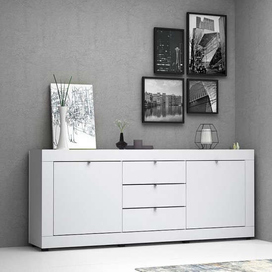 Μπουφές μελαμίνης Ocean χρώμα λευκό 210x45x86εκ.