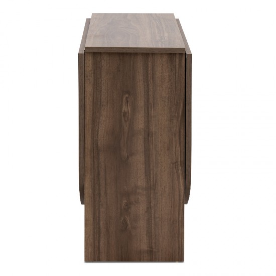 Τραπέζι μελαμίνης Winslet επεκτεινόμενο χρώμα καρυδί 37(80+80)x80x76εκ.