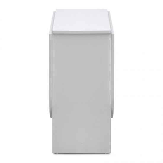 Τραπέζι μελαμίνης Winslet επεκτεινόμενο χρώμα λευκό 37(80+80)x80x76εκ.