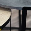 Σετ τραπεζάκια σαλονιού Davis 2τμχ. χρώμα γκρι σκυροδέματος/φυσικό οξιάς 70x69x46εκ.