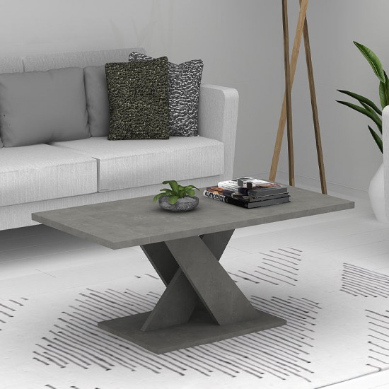 Τραπεζάκι σαλονιού Marcello μελαμίνης χρώμα ανθρακί 110x55x48εκ.