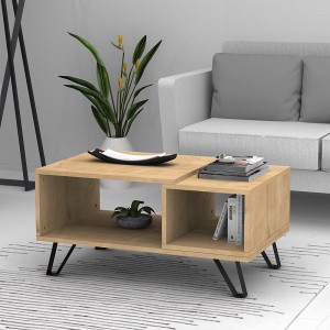 Τραπεζάκι σαλονιού Don μελαμίνης χρώμα sonoma 90x55x44εκ.