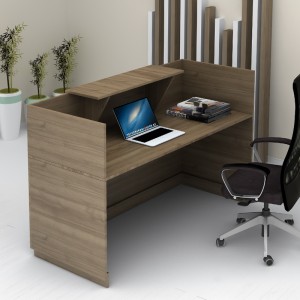 Γραφείο υποδοχής - reception Lemmon χρώμα καρυδί 160x70x110εκ.