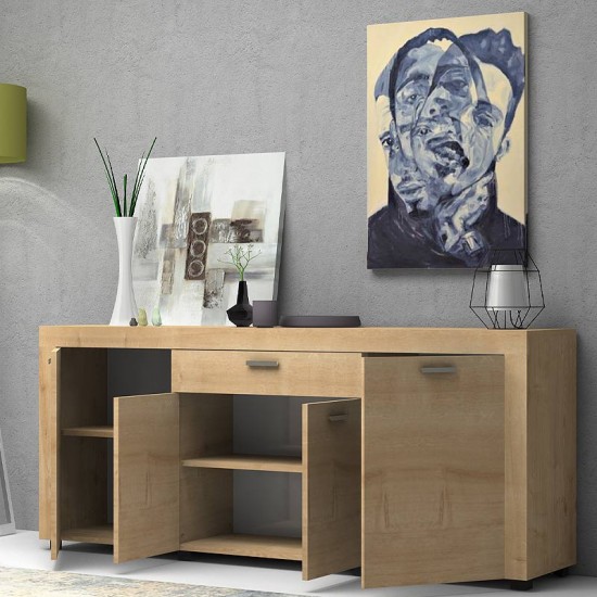 Μπουφές μελαμίνης Joseph χρώμα sonoma 177x40x76εκ.