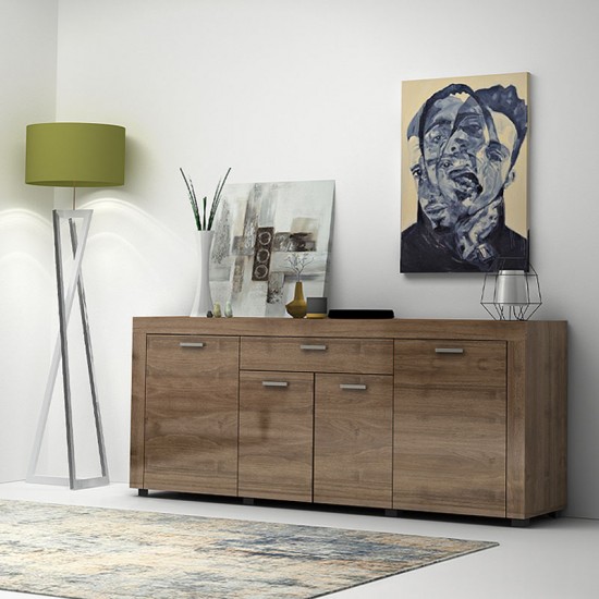 Μπουφές μελαμίνης Joseph χρώμα καρυδί 177x40x76εκ.