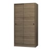 Ντουλάπα ρούχων Misra δίφυλλη συρόμενη χρώμα καρυδί 94x52x182εκ.