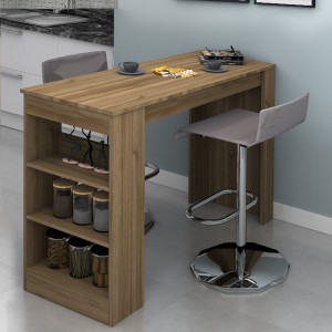 Τραπέζι μπαρ Deep χρώμα καρυδί 120x50x100εκ.