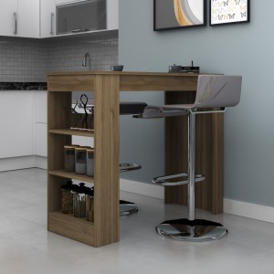 Τραπέζι μπαρ Deep χρώμα καρυδί 120x50x100εκ.