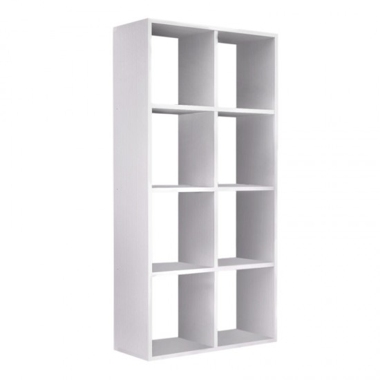 Βιβλιοθήκη Anser χρώμα λευκό 69,8x29x142εκ.