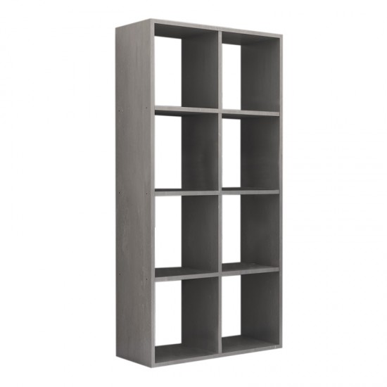 Βιβλιοθήκη Anser χρώμα γκρι σκυροδέματος 69,8x29x142εκ.