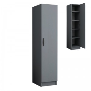 Ντουλάπα ρούχων Ricardo μονόφυλλη χρώμα ανθρακί 40x51,8x181εκ.