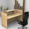 Γραφείο reception Lemmon χρώμα φυσικό οξιάς 120x70x110εκ.