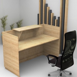 Γραφείο reception Lemmon χρώμα φυσικό οξιάς 120x70x110εκ.