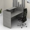 Γραφείο reception Lemmon χρώμα γκρι σκυροδέματος 120x70x110εκ.