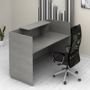 Γραφείο reception Lemmon χρώμα γκρι σκυροδέματος 120x70x110εκ.