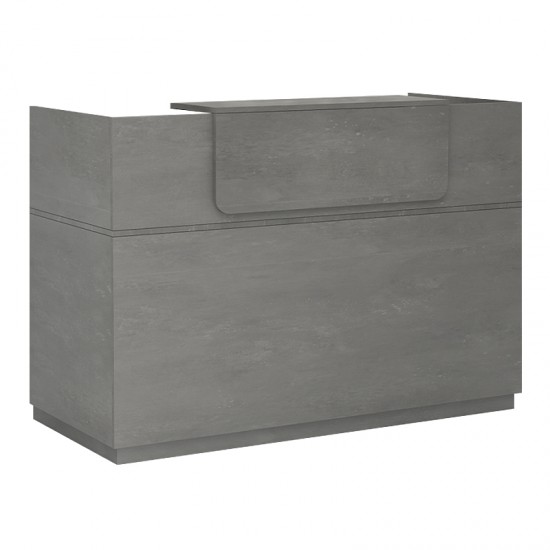 Γραφείο reception Lemmon χρώμα γκρι σκυροδέματος 120x70x110εκ.