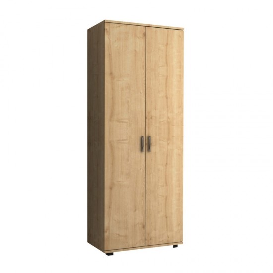 Ντουλάπα ρούχων - παπουτσοθήκη Eric δίφυλλη χρώμα φυσικό οξιάς 76x36x187εκ.
