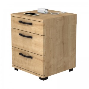 Κομοδίνο Roco χρώμα φυσικό οξιάς 40x39x57εκ.