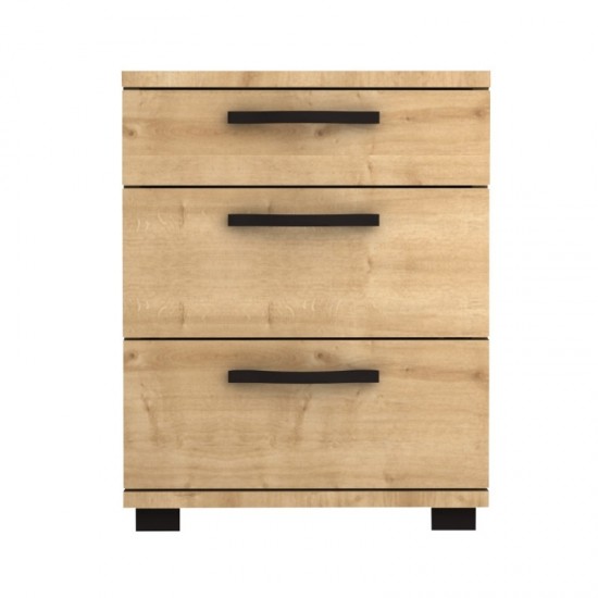 Κομοδίνο Roco χρώμα φυσικό οξιάς 40x39x57εκ.