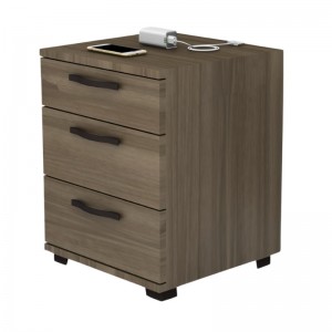 Κομοδίνο Roco χρώμα καρυδί 40x39x57εκ.