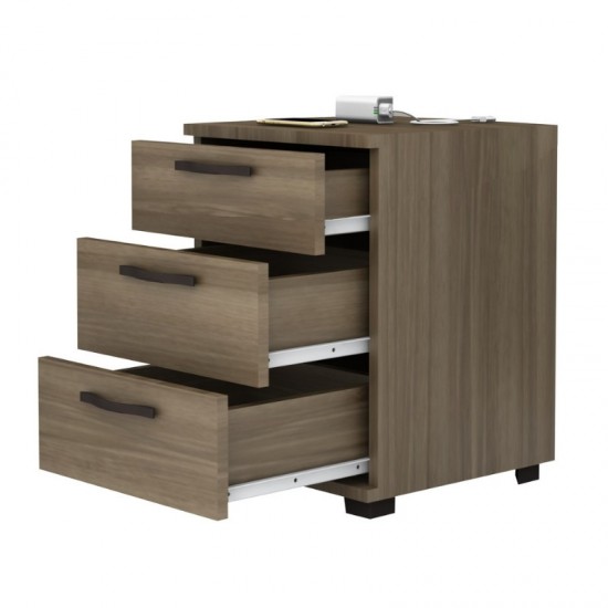 Κομοδίνο Roco χρώμα καρυδί 40x39x57εκ.