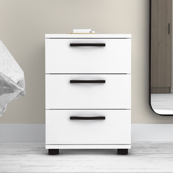 Κομοδίνο - συρταριέρα γραφείου Roco χρώμα λευκό 40x39x57εκ.