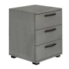 Κομοδίνο - Συρταριέρα γραφείου Roco χρώμα γκρι σκυροδέματος 40x39x57εκ.