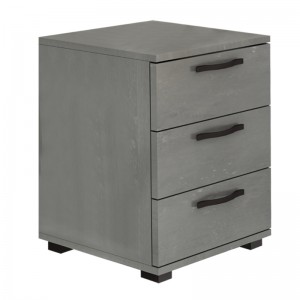 Κομοδίνο - Συρταριέρα γραφείου Roco χρώμα γκρι σκυροδέματος 40x39x57εκ.