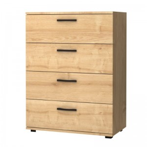 Συρταριέρα Velika χρώμα φυσικό οξιάς 73x44x96εκ.