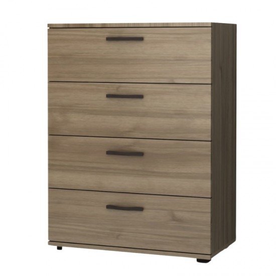 Συρταριέρα Velika χρώμα καρυδί 73x44x96εκ.