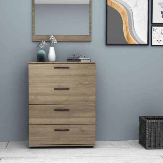 Συρταριέρα Velika χρώμα καρυδί 73x44x96εκ.