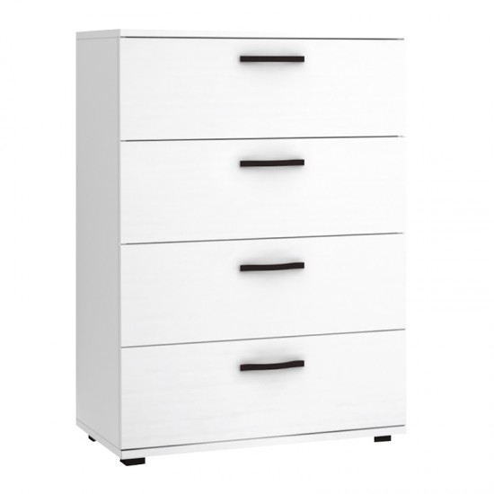 Συρταριέρα Velika χρώμα λευκό 73x44x96εκ.