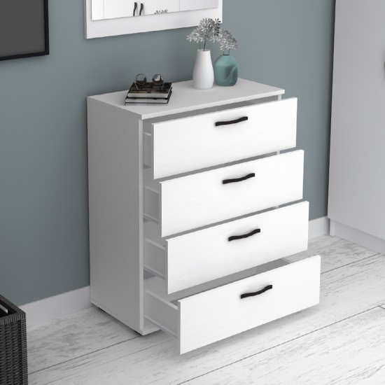 Συρταριέρα Velika χρώμα λευκό 73x44x96εκ.