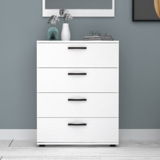 Συρταριέρα Velika χρώμα λευκό 73x44x96εκ.