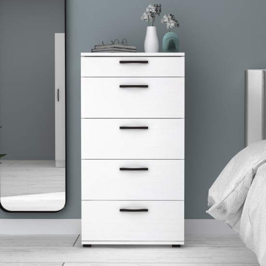 Συρταριέρα Helia χρώμα λευκό 60x44x108εκ.