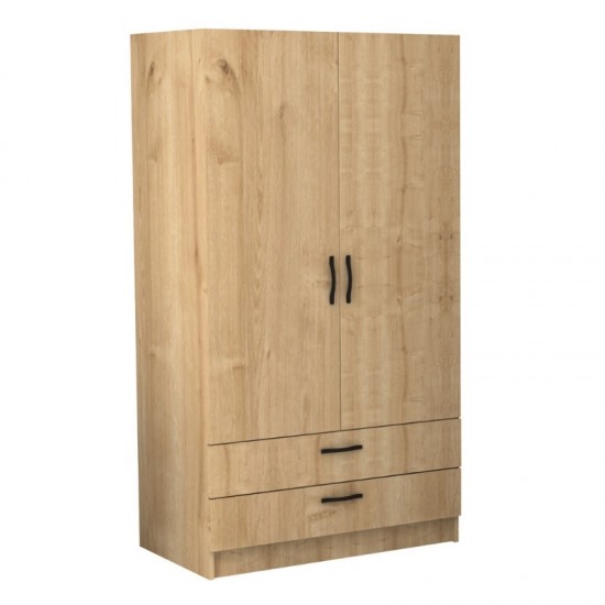 Ντουλάπα Ρούχων Victoria Δίφυλλη Φυσικό Οξιάς