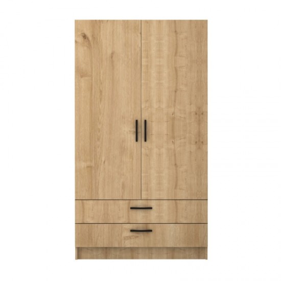 Ντουλάπα Ρούχων Victoria Δίφυλλη Φυσικό Οξιάς