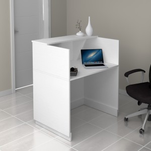 Γραφείο reception Gemini χρώμα λευκό 100x70x110εκ.